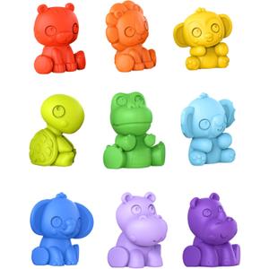 Bright Starts TropicAnimals 9pk Take-Along Friends Baby Bath Toys and Play Set - Squeezable Wipeable Soft Infant Toys, Ages 3 Months+ (9 Count(Pack of 1)) Bright Starts TropicAnimals 9pk Take-Along Friends Baby Bath Toys and Play Set - Squeezable Wipeable Soft Infant Toys, Ages 3 Months+ (9 Count(Pack of 1))