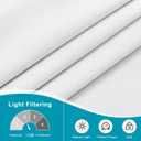 Hiasan French Door Curtains Privacy, Rod Pocket Semi Sheer Front Curtain for Door Window, 1 Panel (White, W 24 inch x L 40 inch)