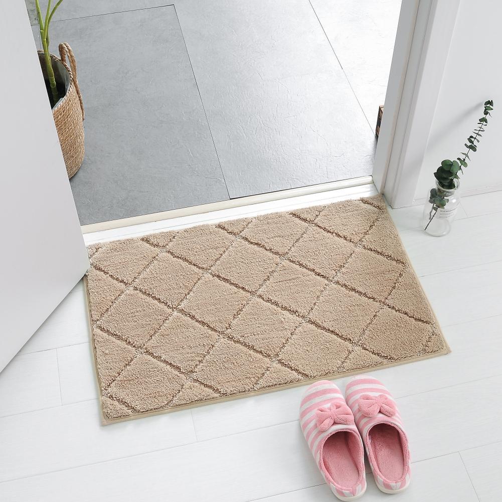Timo Entryway Rug, Door Mats 24"x36" Rubber Backing Non Slip Absorbent Indoor Doormat, Machine Washable Resist Dirt Low Profile Door Mat, Front Door Rugs Indoor for Muddy Wet Shoes, Beige