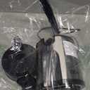 Professional Brushed Stainless Steel Electric Citrus Juicer, 2 Interchangeable Cones for Orange, Lemon & Grapefruit, Easy Clean, Durable Design & Effortless Operation (Black and Silver)