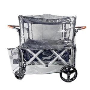 Big Size Rain Cover for Stroller, Mosquito Net for Trolley Cart, 2in1 Big Cover with Window for Picnic Camping Wagon Stroller Waterproof Windproof Accessories (Cart Not Included)