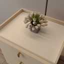 2 x Night Stand Cover for Top - 12x24 Inch Waterproof Easy to Clean Can Conceal Flaws Protector The Table Top from Scratches Used for Dining (Off White+Light Gray 12x24)