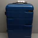 Coolife Luggage Expandable(only 28") Suitcase PC+ABS Spinner Built-In TSA lock 20in 24in 28in Carry on (Caribbean Blue., M(24in).)