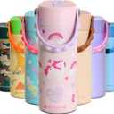 Elemental Insulated Kids Water Bottle, Stainless Steel Water Bottle with Straw Lid & Pop-It Handle, Leak-Proof Water Bottles for School, Boys or Girls, Travelling and Sports, 18oz - Unicorn Magic