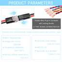 50pcs Double-Wire Plug-in Connector with Locking Buckle, Quick-Clip Fasteners Multi-Purpose Snap-On Blocks for Strip Lights DIY Crafting, Low-Voltage Decor & Model Kits