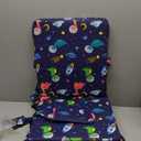 Toddler Booster Seat for Dining Table, Dinosaur Booster Seat for Table with Backrest and Adjustable Seat Belts Non-Slip Bottom Portable Booster Seat Increasing Cushion for Kid Baby Eating Travel Home