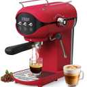Espresso Machine with Steam Milk Frother Semi Automatic 20 Bar Compact Red with Toggle Switch for home Cafetera Espresso, Latte, Cappuccino, Americano, Macchiato