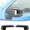 Voodonala for Chevy Silverado 2019 + Side Mirror Cover Trim Compatible with Chevrolet Silverado/GMC Sierra 1500 2019-2022 (Black,ABS,2Pcs)