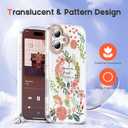 XIQI Compatible with iPhone 17 Case 6.3" for Women Girls Cute Translucent Magnetic Phone Case with Floral Pattern [Never Fade Flower Design][Compatible with Mag-Safe],Dahlia