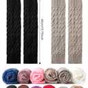 Geyoga 12 Pairs Women Leg Warmers for Winter, Cable Knit Knee High 80s Plus Size Leg Warmers for Boot Yoga Socks Ballet Dance(Mixed Colors)