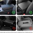 wuyaoyao Car Center Console Cover, 12.2"8.27"1.97" Leather Center Console Protector, Auto Armrest Pad with 2 Storage Pocket, Universal Armrest Cover Cushion for Most Cars, Trucks, SUVs (Red)