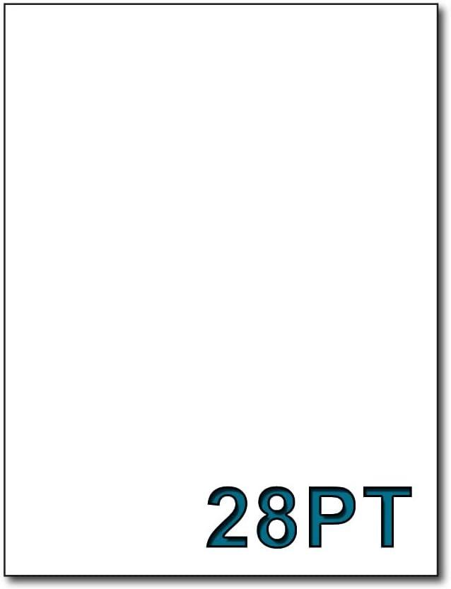8.5x11 Backing Board (50 pieces) - Thick 28PT Cardboard with Solid White Core - Exceptional Photo & Art Backing/Product Packaging Chipboard for 8 1/2" x 11"