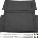 Transport Chair Back Cushion,Transport Chair Wheelchair Back Replacement Parts, Nylon Back Upholstery, 17 inches,Compatible: TR37E-SV,ATC17, etc.with core Iron and Hardware.STDS2349BLK.(1Ea,Black)