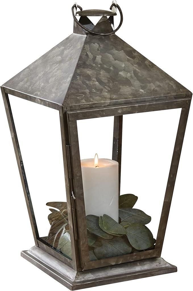 Park Designs Tall Square Galvanized Lantern 12 inch
