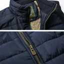 Vcansion Men's Outdoor Stand Collar Fleece Jacket Vest Casual Padded Vest Coats (Black, S)