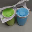 Munchkin Sippy Cups for Toddlers 1-3, Spill Proof Miracle 360 Cup, 10 Ounce, 2 Pack, Green/Blue