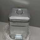 CEROELDA Small Can with Lid-5L/1.3 Gal,Outdoor Dog Poop Garbage Can-Farmhouse Retro Metal Waste Bin w/Step Pedal for Bathroom Bedroom Office-Soft Close-Galvanized Steel