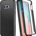 SURITCH Case for Samsung Galaxy S10e,Built in Screen ProtectorSupport Wireless Charging Rugged Back Cover Hybrid Bumper 360 Protective Case Matte Shockproof for S10e Case 5.8"(Black)