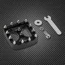 Motorcycle Brake Pedal Pad Cover MX Offroad Mini Foot Pegs Step Plate Fit for Harley Dyna Softail Sportster XL XG (Black)
