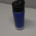 koodee Insulated Water Bottle, 18 oz Stainless Steel Vacuum Wide Mouth Sports Water Bottle with Leak Proof Straw Lid (Navy)