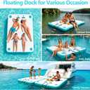 VOFiTNY Inflatable Floating Dock, Swim Platform Floating Dock for Lakes, Lake Floats for Adults, Island Raft Mat for Lake Beach Ocean, Non-Slip Surface