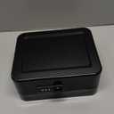 KYODOLED Cash Box with Combination Lock Safe Metal Money Box with Money Tray for Security Lock Box 7.87"x 6.30"x 3.35" Black (Medium)