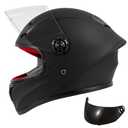 Kids Motorcycle Helmets Youth Full Face Helmet, DOT Approved Street Dirt Bike ATV Off-Road Cascos para Motos Lightweight Helmet (Black, XL)