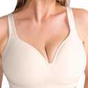 SHAPERMINT Sweetheart Bras for Women  Wireless Push Up Bra with Support, Full Coverage Seamless Bralette (Medium, Chai)