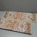 Bullnose Non-Slip Stair Treads for Wooden Steps, Carpet Stair Treads for Indoor Runner, Pet Friendly Soft Stair Rugs, Edging Stair Protectors Reusable, Washable, 30"x9.5"x1.5" 2pcs, Beige