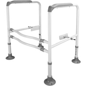 Adjustable Toilet Handrails, Toilet Handrails for Elderly, Freestanding Toilet Frame, Adjustable Height and Width, Suitable for Elderly and Pregnant Patients, White