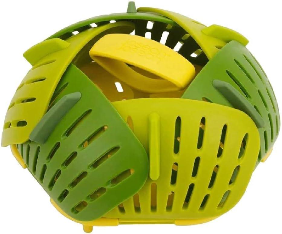 Joseph Joseph Bloom Folding Steamer Basket for Vegetables, Green (Green)