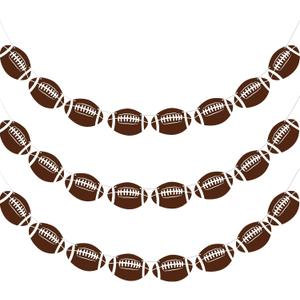 OHOME Football Party Decorations for Super Game Bowl 2026 - Game Day Banner | Football Party Decorations Supplies Favors Indoor Outdoor - Birthday Hanging Backdrop Sports Theme Decor for Wall Home (Brown)