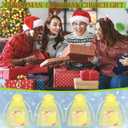 Chunful 24 Sets Legend of The Holiday Pineapple Ornaments for Christmas Favor Pineapple Card with Yellow Drawstring Organza Bags for Xmas Party Supplies