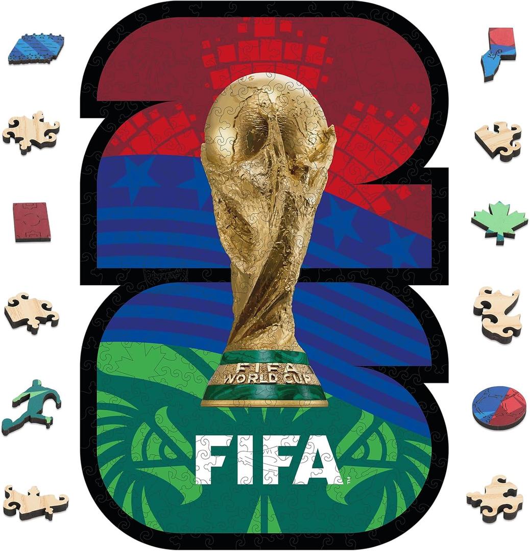 FIFA WorldCup2026 Wood Puzzle Collectible HostCountry Logo 300pcs DecorGift