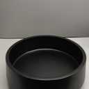 XL Black Fruit Bowl for Kitchen Counter, 14.2-inch Diameter Large Wooden Fruit Bowl, Natural Wood, Black Decorative Bowl Fruit Holder Fruit Basket for Kitchen
