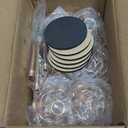 Crystal Candle Holders 2 Set of 6 - Gold Vintage Hollow Ball Candle Stand for Table Centerpiece, Crystal Metal Tealight Candlestick for Wedding, Dining Room Decor