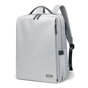 GOLF SUPAGS Stylish Laptop Backpack for Women Airline Approved Perfect for Work College and Travel Multi-Functional Casual Daypack Fits 15.6 Inch Notebook (Pale Grey)