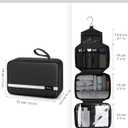 Maliton Toiletry Bag for Men & Women Travel Toiletry Bag Hanging Toiletry Bag Hygiene Bag with 4 Compartments Waterproof Bathroom Shower Bag for Traveling(Black)