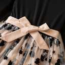 Nileafes Girl Knee-Length Dress Kids Long Sleeve Lace Casual Dresses, Size 3Y