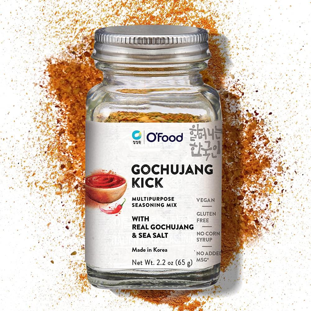 8 x Ofood [Gochujang] Kick Korean Red Chili Pepper Seasoning Mix | Vegan, Gluten Free | No Corn Syrup, No Added MSG | Multipurpose Korean Spice Blend | Real Gochujang & Sea Salt | 2.2oz (65g), Made in Korea (EXP 02/06/26)