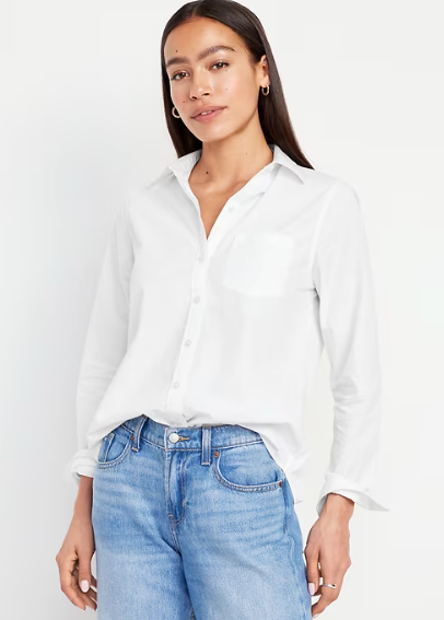 Classic Button-Down Shirt, Size S