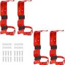 4Pack Fire Extinguisher Mount - 2.5LB Fire Extinguisher Bracket for Home Car Truck RV, Heavy Duty Fire Extinguisher Wall Mount Holder(Red)