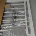 BABELIO 36" Tall Dog Gate PressGuard C5, 26-40" Wide Auto Close Baby Gate, Pressure Mounted Metal Pet Gate, Easy Install No Drilling, No Tools Needed, with Wall Protectors and Extension Kits, White