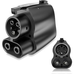 NACS to CCS Adapter,Tesla to CCS1 Supercharger Adapter 500A 1000V Fast Charger for V3/V4 DC Charging Stations, Compatible with Ford, GM, Rivian EVS Black