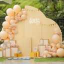Champagne Half Moon Arch Covers Wedding Arch Backdrop Cover for Weddings Birthday Parties Baby Showers Events 6ft Champagne Half Arch Fabric Cover Set