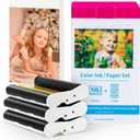 Replacement for Selphy CP1300 CP1500 Photo Paper and Cartridge, KP-108IN108 3115B001(AA) Postcards for Canon Selphy CP820 CP1200 CP910 CP780 Photo Printer, 3 Cartridges+108 Photo Paper (100 Pcs) x 148mm)