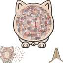 135-Piece Colored Cat Shaped Wooden Jigsaw Puzzle,Cats Shaped Wooden Puzzle,Wooden Jigsaw Puzzles for Adults,Wooden Cat Puzzles for Cats Lovers,Home Decor