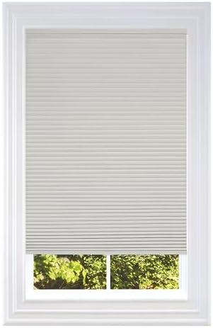 BlindsAvenue Cellular Honeycomb Cordless Shade, 9/16" Single Cell, Blackout, Winter White, Size: 35" W x 72" H