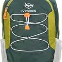 IVYGREEN Little Kids Hiking Backpack for Boys or Girls, Small Daypack for Camping or Travel (Green, Small)