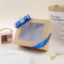 1inch x 100yards Shiny Waterproof Ribbon,Blue Curling Ribbon for Gifts Package Wrapping,Bows, Crafting, Wedding.